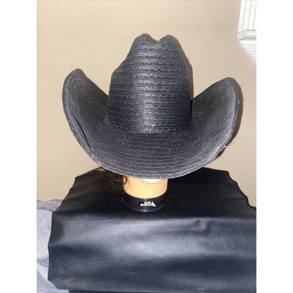 Round-Up Other - Black Round-Up Straw Hat - Size 7 - Western Cowboy Hat